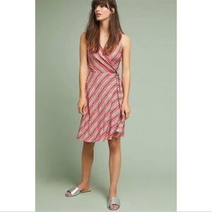 Bailey 44 Anthropologie Emile Faux Wrapped Striped Dress Size XL